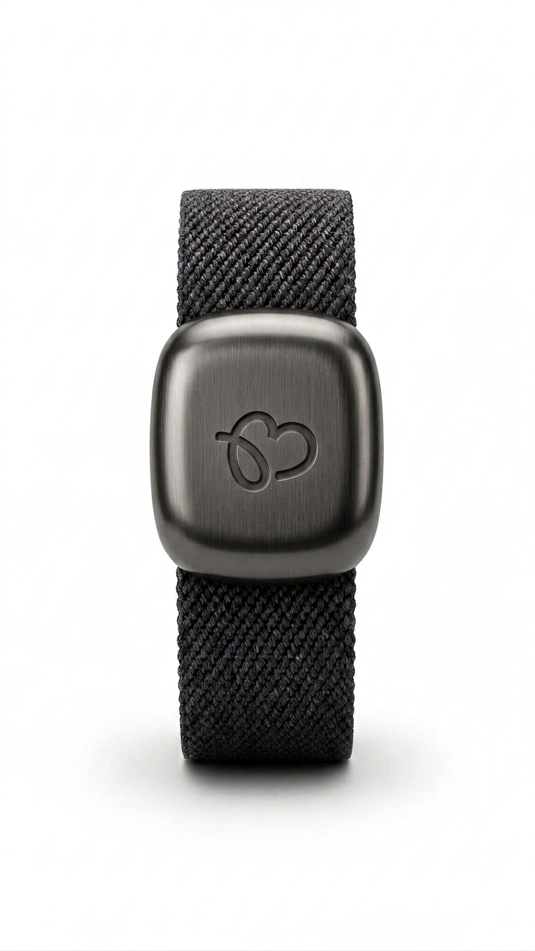 MoodMate band — graphite colourway, front view