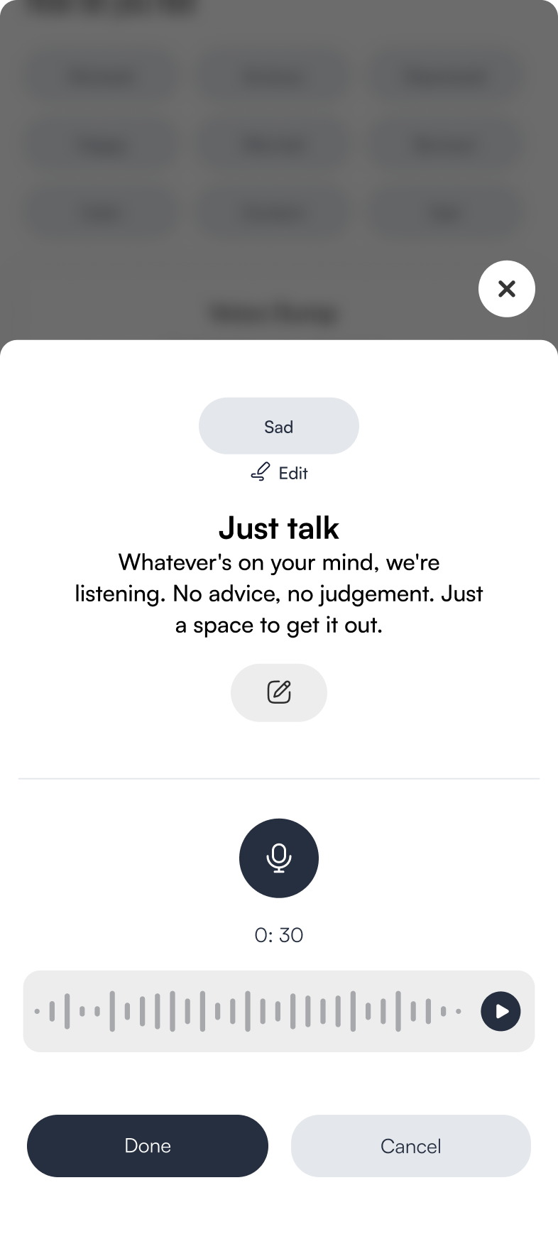 MoodMate flow screen