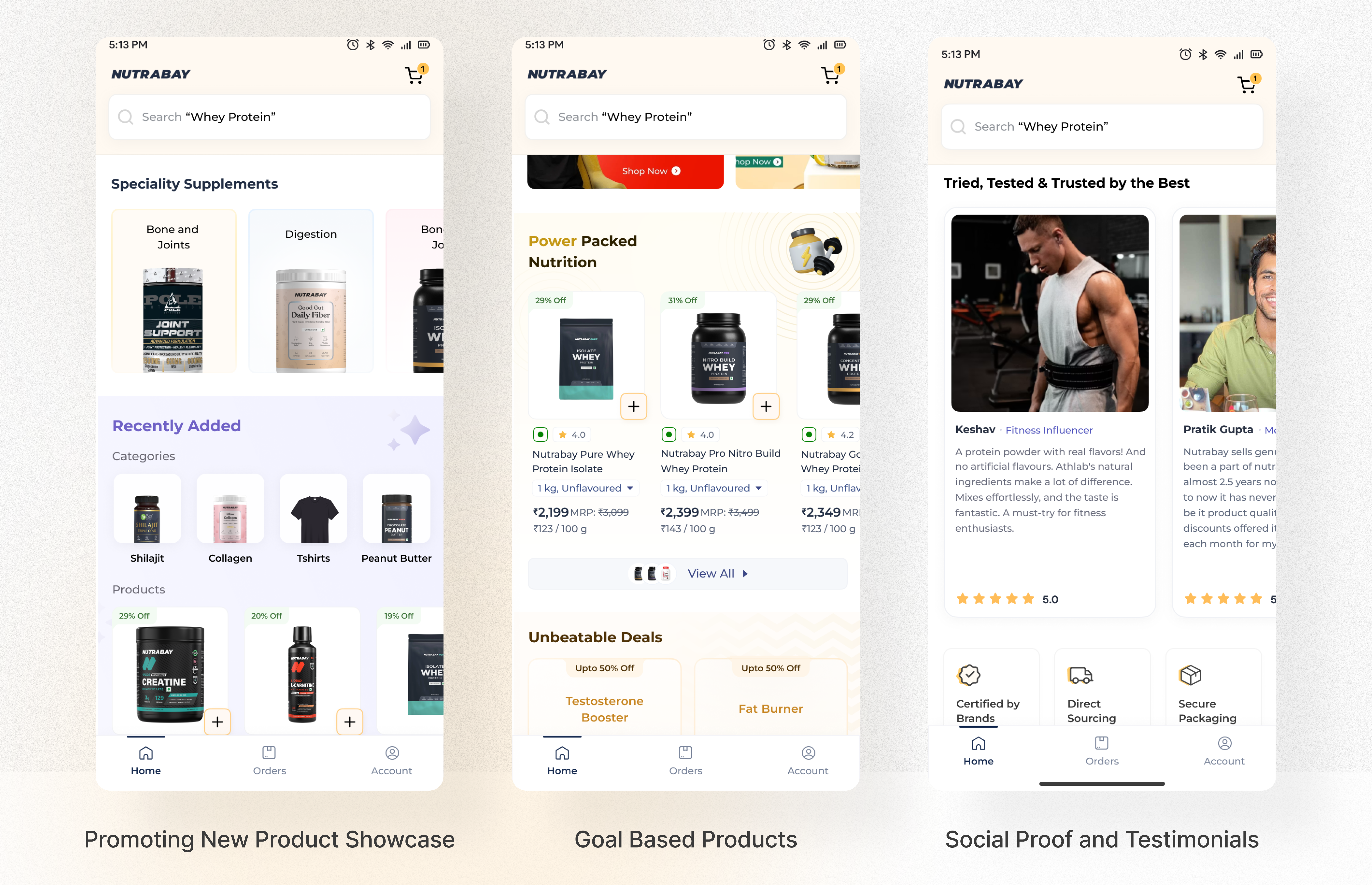 Redesigned homepage, new product showcase, goal based products, social proof and testimonials